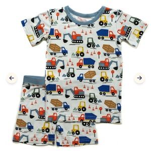Little Sleepies Construction Pajama Set - Blue, Red, Yellow